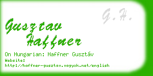 gusztav haffner business card